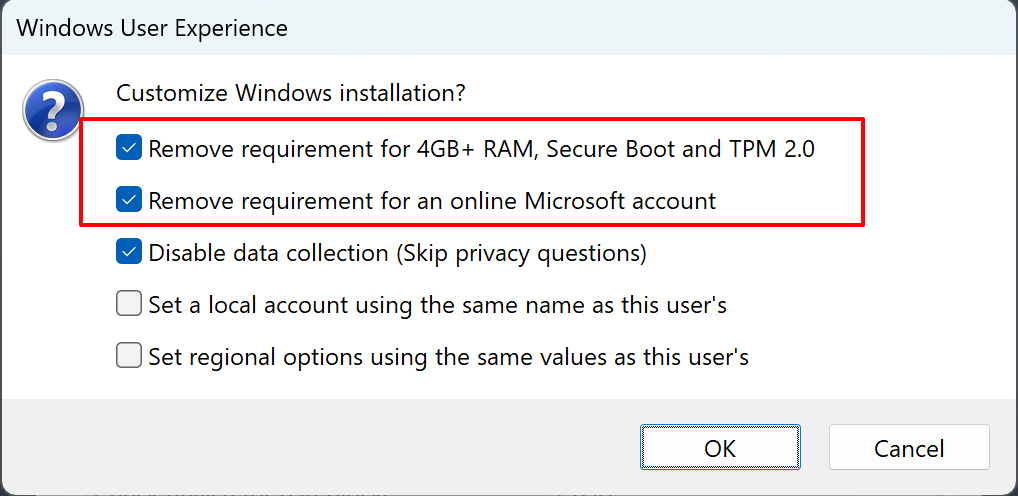 Rufus user experience settings