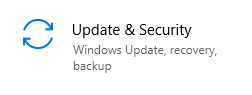Windows Settings - Update & Security