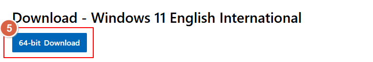 Windows 11 64-bit download button